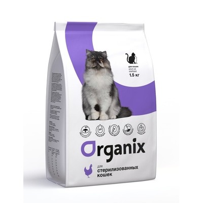 Корм для стерилизованных кошек Organix Cat sterilized 1,5 кг