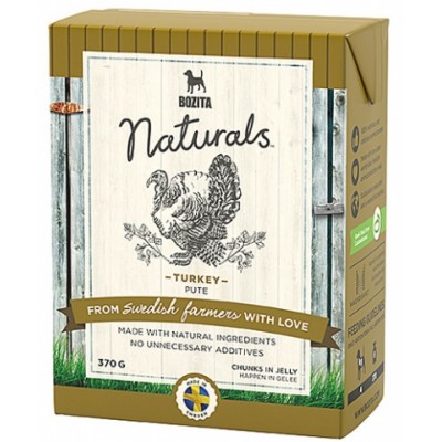 Консервы для собак кусочки в желе с индейкой Bozita Naturals Turkey 370 г