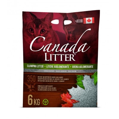 Канадский комкующийся наполнитель "Запах на Замке" без запаха Canada Litter Scoopable Litter 6 кг