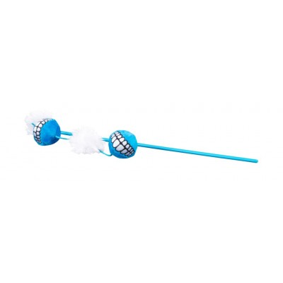 Игрушка-дразнилка для кошек плюшевые мячики с кошачьей мятой Rogz Grinz синий