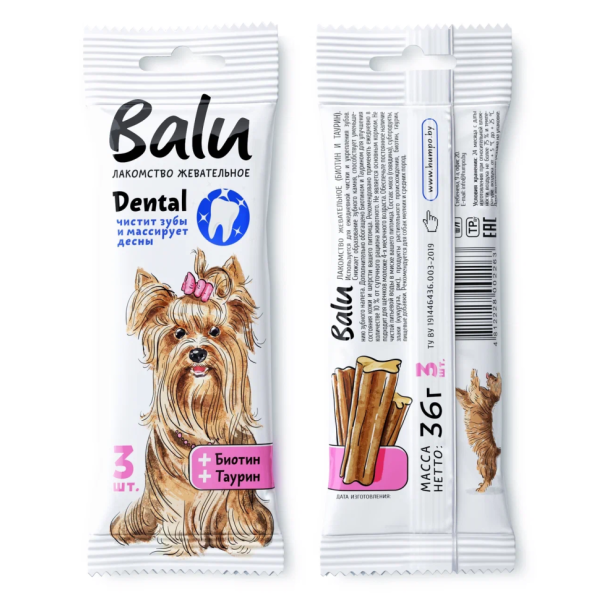 Балу лакомство жевательное для собак с биотином и таурином - 36 г
