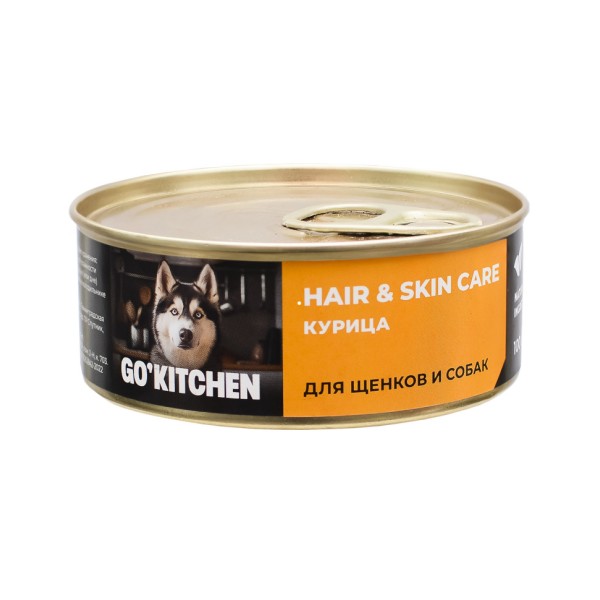 Go' Kitchen влажный корм для взрослых собак и щенков, с курицей - 100 г х 12 шт