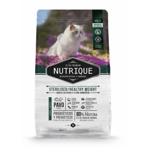 Vitalcan Nutrique Cat Adult Sterilised/Healthy Weight сухой корм для взрослых стерилизованных кошек, для контроля веса, с индейкой - 350 г
