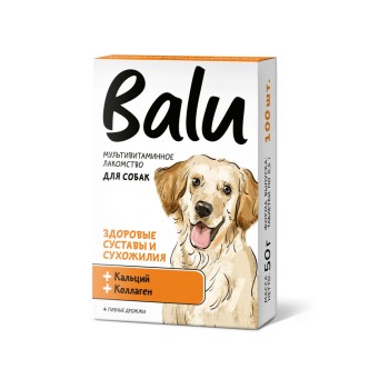 Балу мультивитаминное лакомство для собак, "Здоровые суставы и сухожилия" с кальцием и коллагеном -...