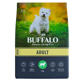 Mr.Buffalo Adult Mini полнорационный сухой корм для взрослых собак миниатюрных пород с ягненком -...