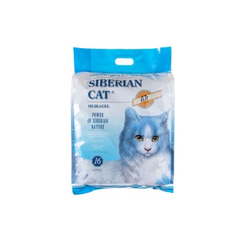 Сибирская Кошка "Элитный" впитывающий силикагелевый наполнитель для кошачьего туалета - 16 л (7,3 кг)