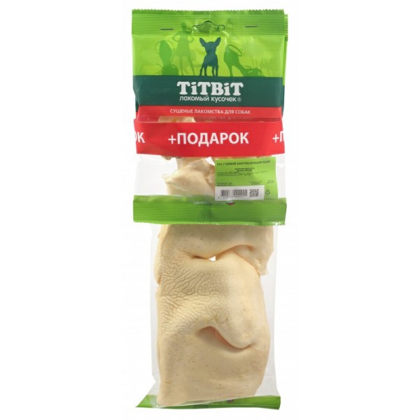 TiTBiT лакомство для собак Нос говяжий бабочка большая - 115 г