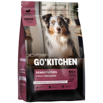 Go' Kitchen SENSITIVITIES Grain Free сухой беззерновой корм для щенков и собак с чувствительным...