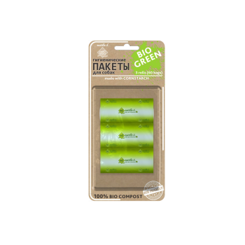N1 NATUReL BiOразлагаемые пакеты для выгула - 60 шт