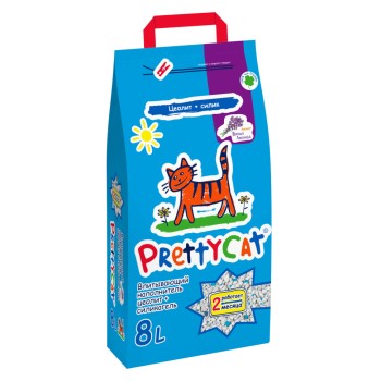 PrettyCat Naturel наполнитель впитывающий для кошачьих туалетов с лавандой - 8 л