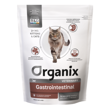 Organix Gastrointestinal сухой корм для кошек при нарушениях пищеварения и всасывания в кишечнике -...