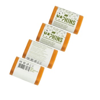 NAPKINS БИОпакеты гигиенические для выгула собак малых и миниатюрных пород, оранжевый, 24 см x...