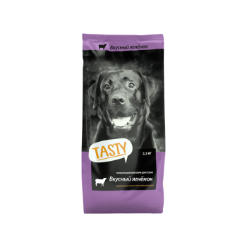 Tasty сухой корм для взрослых собак всех пород с ягненком - 2,2 кг