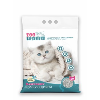 ZOO Няня комкующийся бентонитовый наполнитель - 10 кг