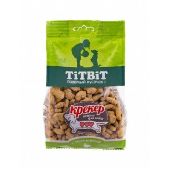 TiTBiT лакомство для собак мелких пород крекер с мясом утки - 250 г