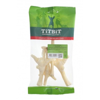 TiTBiT лакомство для собак лапки куриные вяленые - 45 г