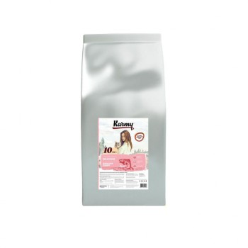 Karmy Delicious сухой корм для взрослых кошек, привередливых в питании, с лососем - 10...