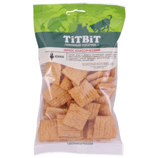 TiTBiT "Золотая коллекция" лакомство для собак начос классический - 80 г
