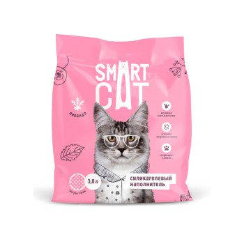 Smart Cat Силикагелевый впитывающий наполнитель для кошачьего туалета с ароматом лаванды - 1,6 кг