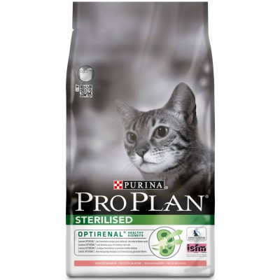 Корм для стерилизованных кошек с лососем Purina Pro Plan Sterilised Salmon 10 кг