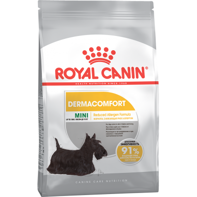 Диета для собак мелких пород с повышенной чувствительностью кожи Royal Canin Mini Dermacomfort 2 кг