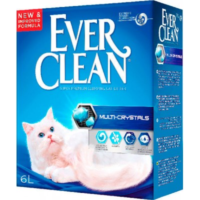 Наполнитель с контролем запаха и кристаллами силикагеля Ever Clean Multi Crystals 6 л