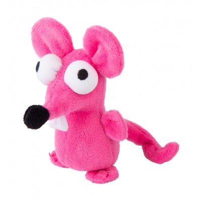 Игрушка для кошек плюшевая мышка с кошачьей мятой Rogz Catnip Plush Mouse розовый