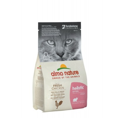 Корм для котят с курицей и коричневым рисом Almo Nature Holistic Kitten Chicken & Rice 12 кг