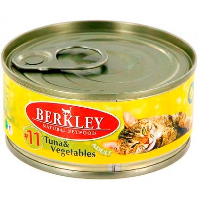 Консервы для кошек Berkley Тунец и овощи №11 100 г
