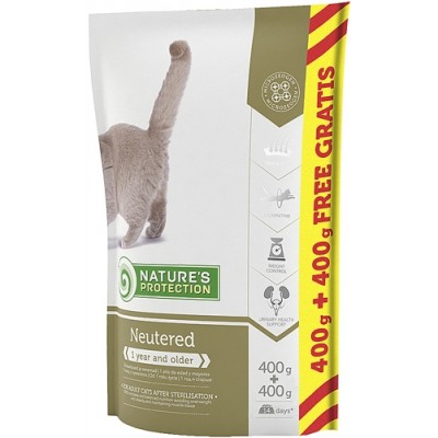 Сухой корм для стерилизованных кошек и кастрированных котов Nature's Protection Neutered 800 г