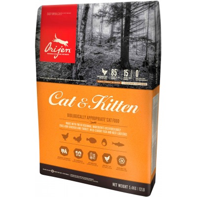 Корм для кошек и котят с цыпленком Orijen Cat & Kitten 5,4 кг