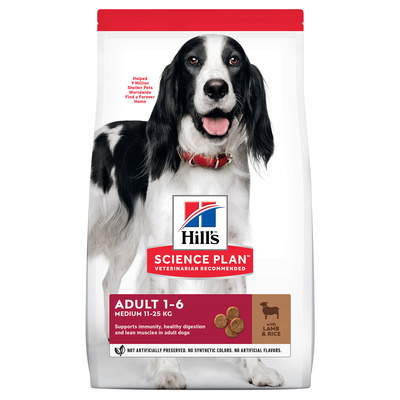 Корм для средних собак с ягненком и рисом Hills Adult Advanced Fitness Medium Chicken 7,5 кг