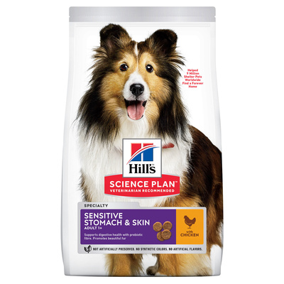 Корм для собак c чувствительной кожей и желудком Hills Sensitive Stomach & Skin 12 кг