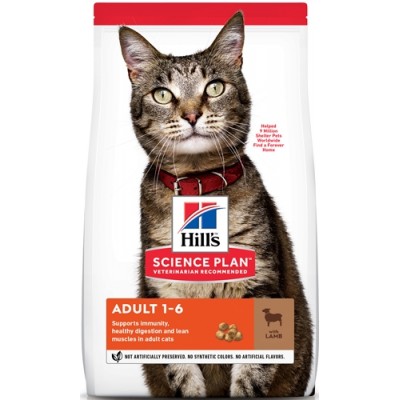 Корм для кошек на ягненке Hills Science Plan Optimal Care Feline Adult 10 кг