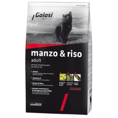 Корм для кошек с говядиной и рисом Golosi Adult Manzo & Riso 20 кг