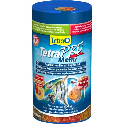Корм для всех видов рыб "4 вида" чипсов Tetra Pro Menu 250 мл