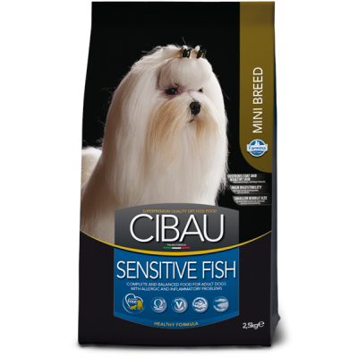 Сухой корм для собак мелких пород с рыбой Farmina Cibau Sensitive Mini 2,5 кг