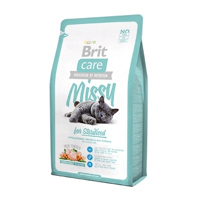 Корм сухой для кастрированных котов с курицей Brit Adult Cat Care Chicken Missy For Sterilised 2 кг