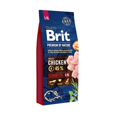 Корм сухой для пожилых собак крупных и гигантских пород Brit Senior Premium by Nature Chicken L, Xl 15 кг