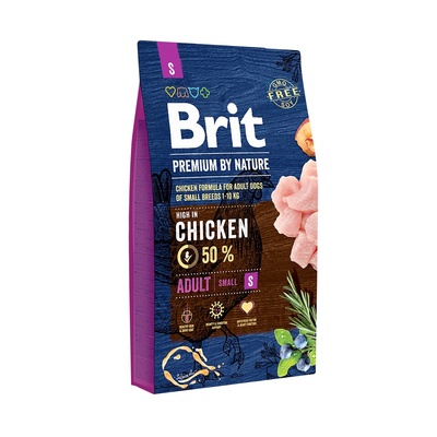 Корм сухой для взрослых собак мелких пород Brit Adult Dog Premium by Nature Chicken Small Breed 8 кг