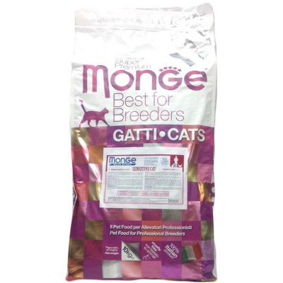 Корм для кошек с чувствительным пищеварением Monge Cat Sensitive 10 кг