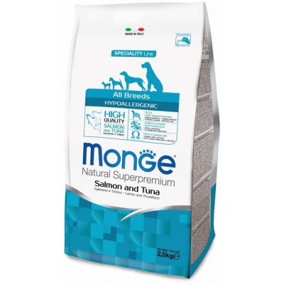 Корм для собак гипоаллергенный лосось с тунцом Monge Dog Speciality Hypoallergenic 2,5 кг