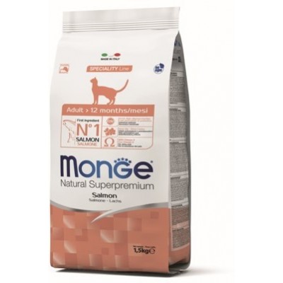 Корм для взрослых кошек с лососем Monge Adult Cat Salmon 1,5 кг