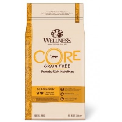  Wellness Core Корм из курицы с индейкой для стерилизованных кошек и кастрированных котов 1,75 кг