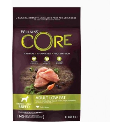  Wellness Core Корм со сниженным содержанием жира из индейки для взрослых собак средних и крупных пород 10 кг