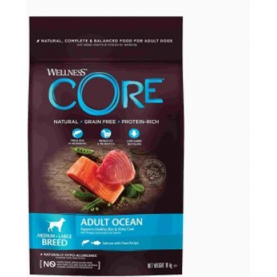  Wellness Core Корм из лосося с тунцом для взрослых собак средних и крупных пород 10 кг