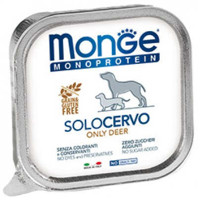 Консервы для собак паштет из оленины Monge Dog Monoprotein Solo Venison 150 г