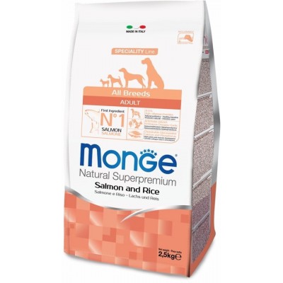 Корм для собак всех пород лосось с рисом Monge Dog Speciality Salmon 2,5 кг
