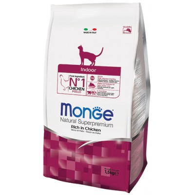 Корм для домашних кошек Monge Cat Indoor 1,5 кг