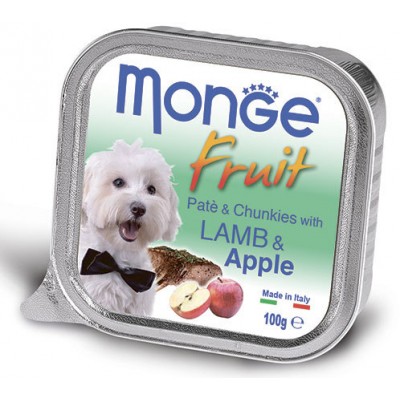 Консервы для собак ягненок с яблоком Monge Dog Fruit Lamb 100 г